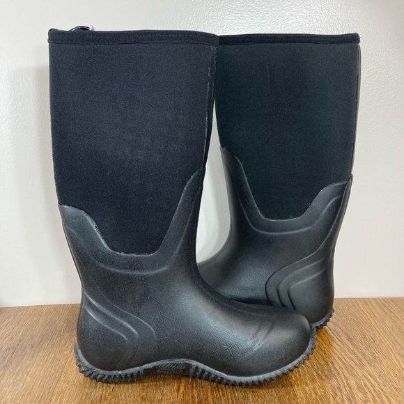 NWT Hisea Neoprene WP Rubber Boot Women’s Size 6 Black - Picture 8 of 10